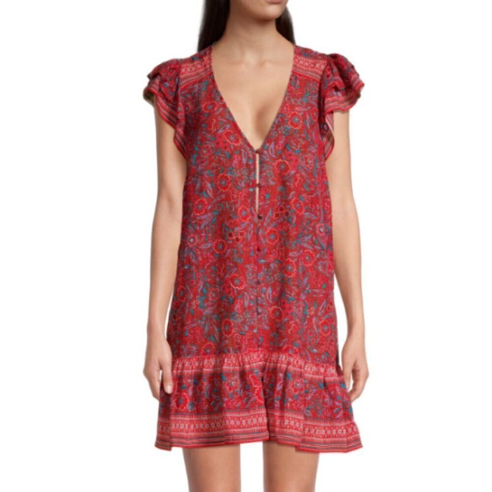 Veronica Beard Red and Blue Mini Dress